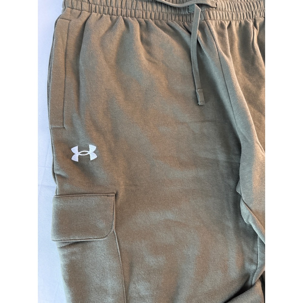 Under Armour Rival Fleece Cargo Joggers Mens 2XL Green Pants 1382134 NWT - Picture 13 of 15